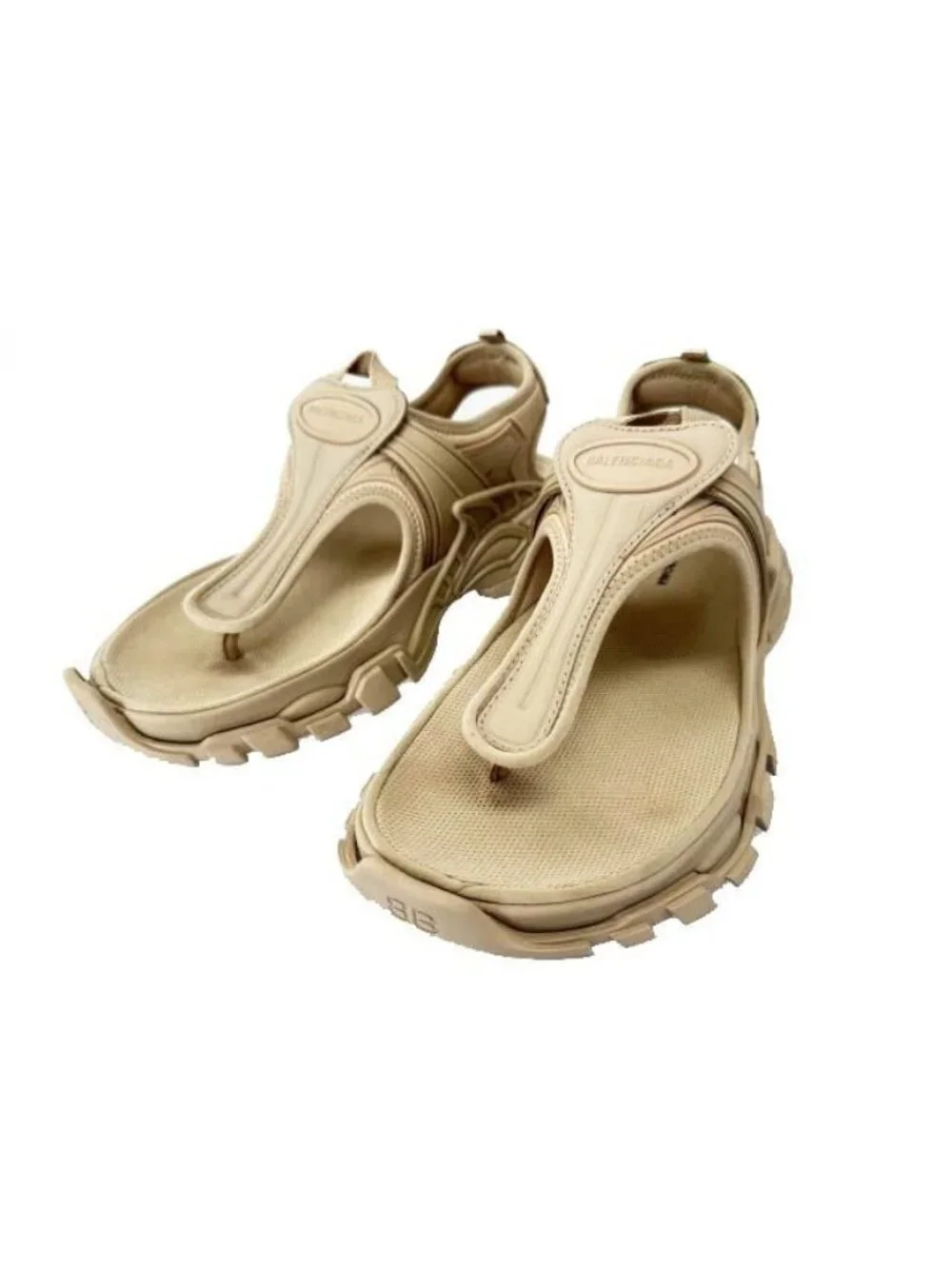 Balenciaga Thong Tongs Sandals Beige 37